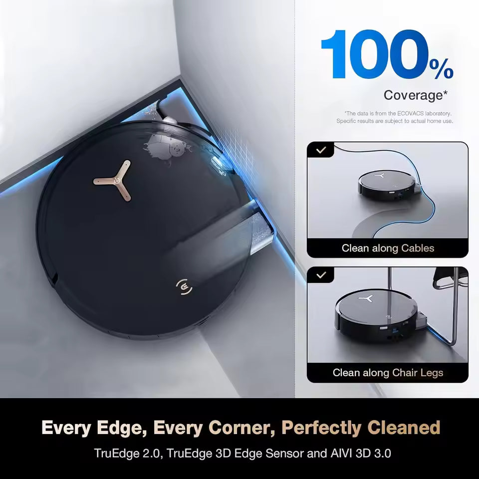 ECOVACS DEEBOT X8 PRO OMNI Robot Vacuum and Mop,OZMO ROLLERInstant SelfWashing Mopping,Mop Washing,Auto Cleaning Solution Adding